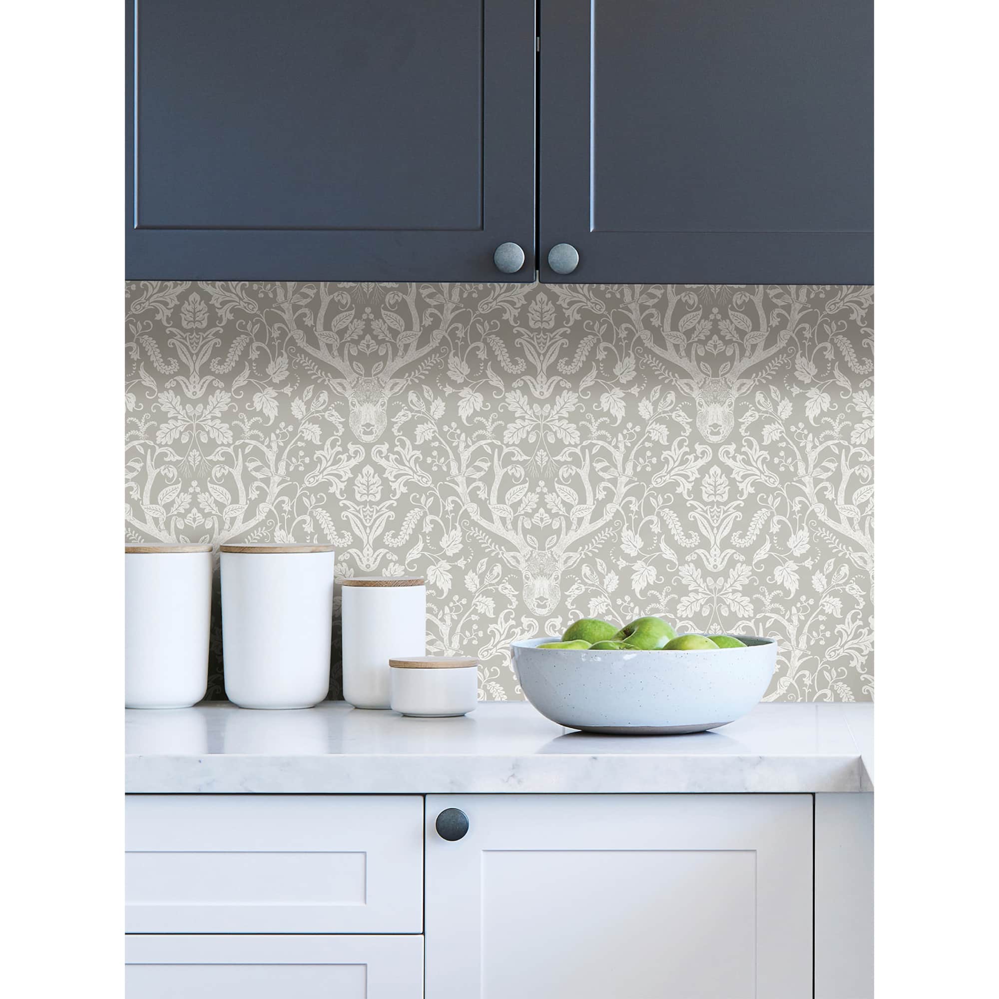 NuWallpaper Taupe Escape To The Forest Peel & Stick Wallpaper